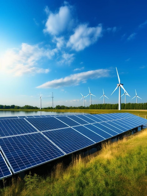 waterstof hernieuwbare energieproductie waterstofgas voor schone elektriciteit zonne- en windturbines