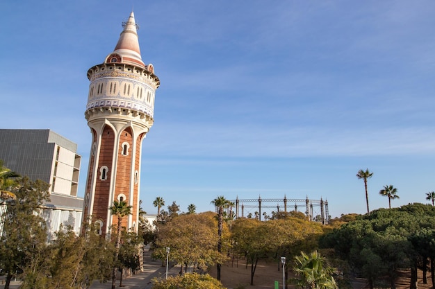 Watertoren in de stad Barcelona