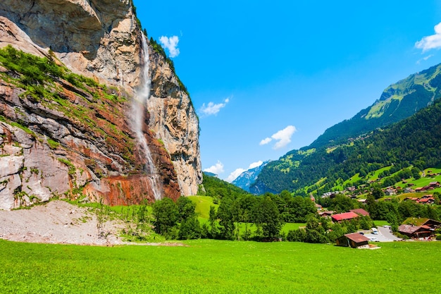 Waterval in de Lauterbrunnen-vallei, Zwitserland