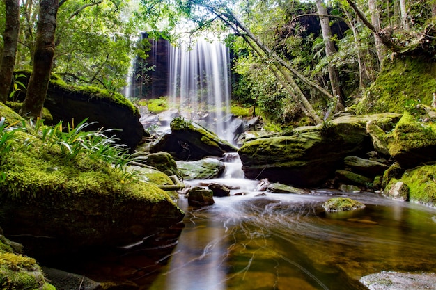 waterval in diep bos in Thailand