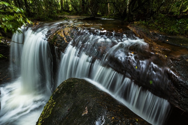 Waterval in het diepe bos in Thailand