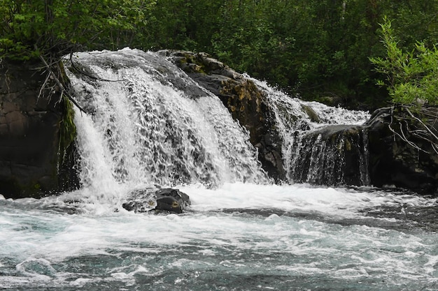 Waterval op het Putorana-plateau