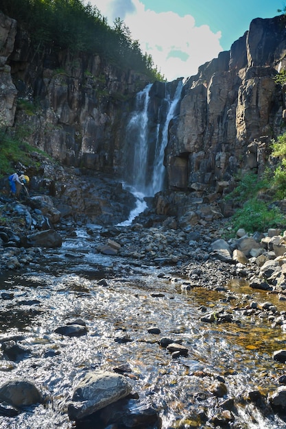 Waterval op het Putorana-plateau