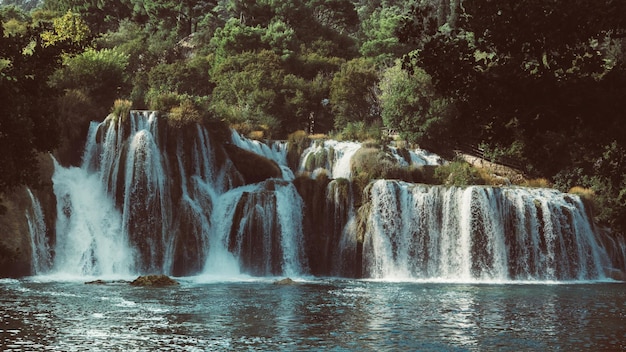 Watervallen in Nationaal Park Krka in Kroatië