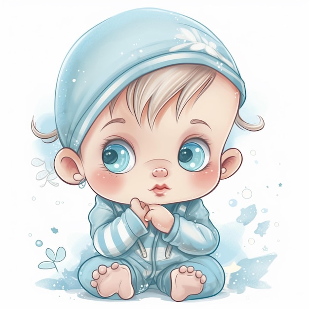 waterverf baby jongen sublimatie
