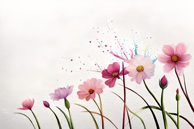 Foto waterverf bloemen illustratie