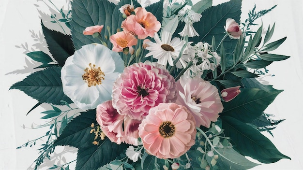 waterverf decoratieve bloemen en botanische bloemen achtergrond