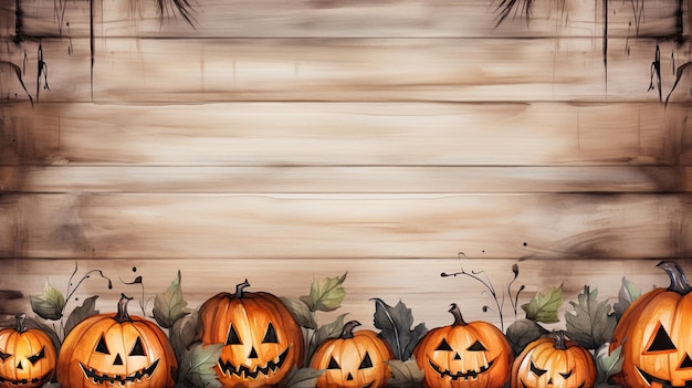Waterverf illustratie van Halloween achtergrond voor Halloween Day Celebration