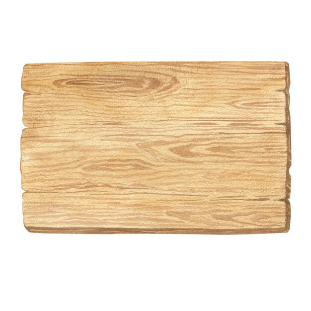 Waterverf illustratie van hout textuur houten plank of wijzer teken geïsoleerd handgemaakt textuur hout patroon