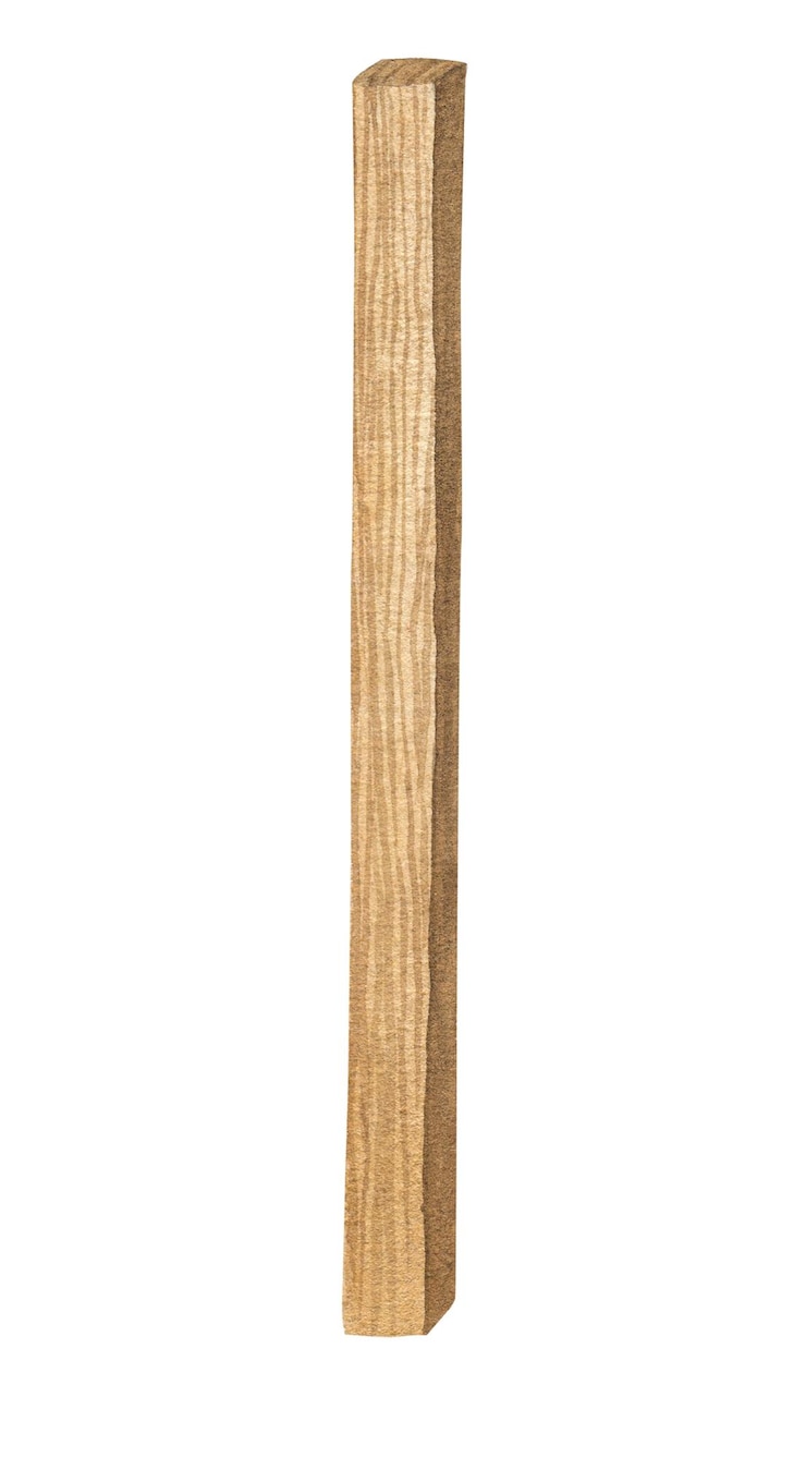 Foto waterverf illustratie van houten posta stuk van hout geïsoleerd handgemaakt
