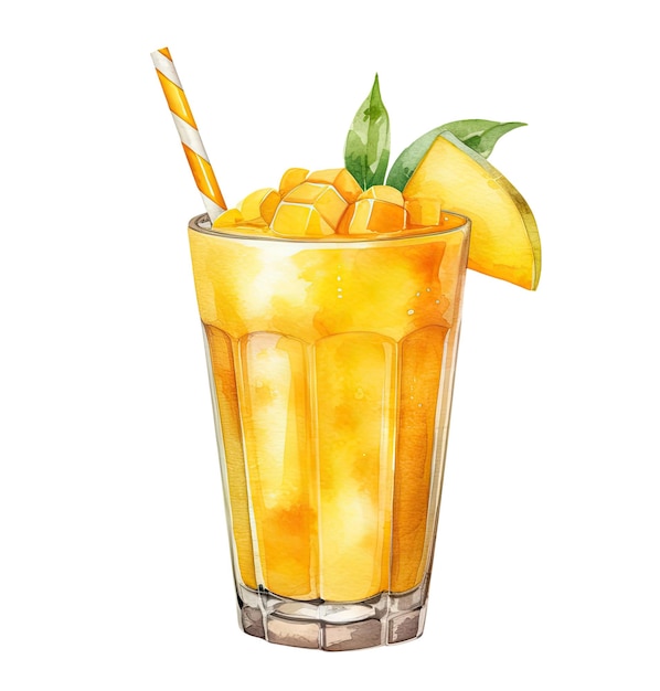 Waterverf Mango Smoothie