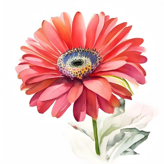 Foto waterverf pretty pink gerbera clipart