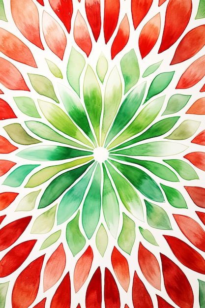 Foto waterverf rood groen mandala digitale papieren rood en groen sublimatie achtergronden