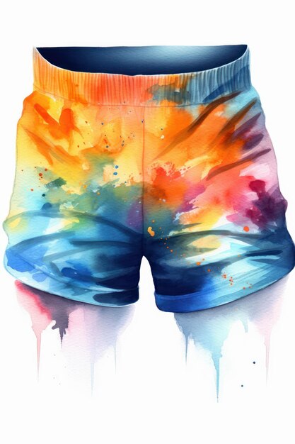 Foto waterverf tekening van sportshorts