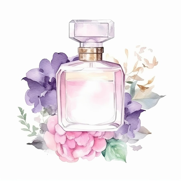 Waterverfparfum Illustratie AI Generatief