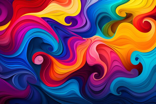 Photo wave abstract background mesmerizing patterns and a rich palette for presentation wave background for websites