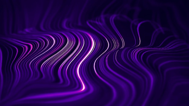 Wave abstract purple wave animation Seamless loop 4k Purple technology background