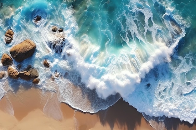 Wave on the beach AI generated