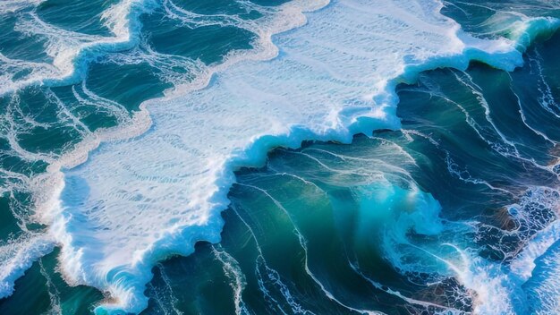 A wave breaks on the ocean