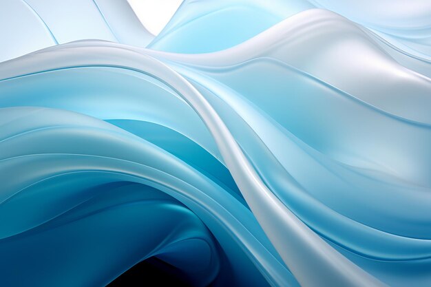 Wave circles blue abstract design background Generative Ai