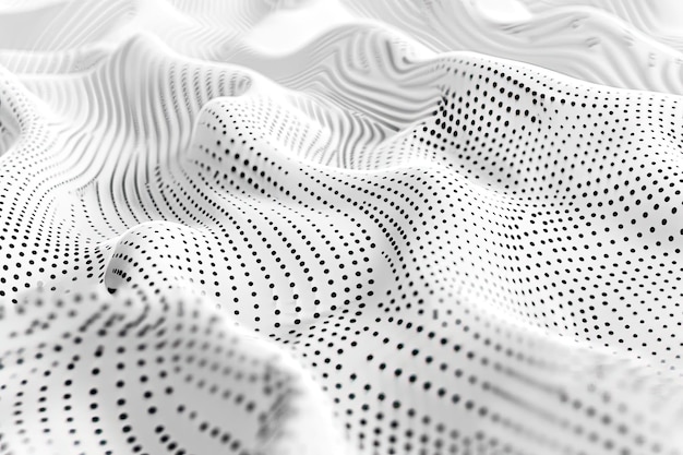 Wave of dots and weave lines Abstract background Network connection structure