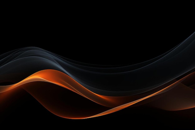 a wave of fire is moving on a black background.