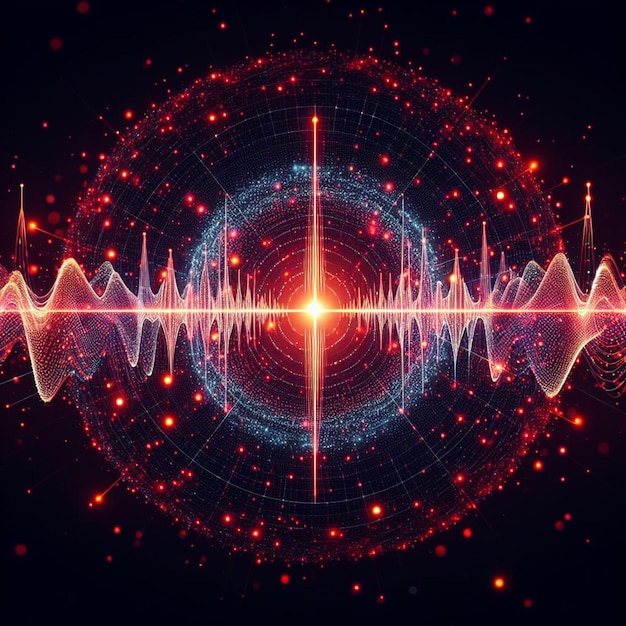 Wave frequencies and sparks This image shows visible sound waves It shines even brighter