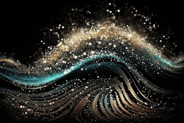 Wave glitter background