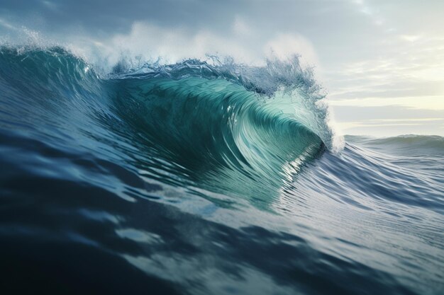 海に波が迫っています。