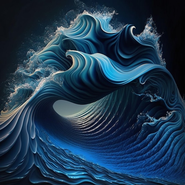 A wave is shown with the word wave on it.