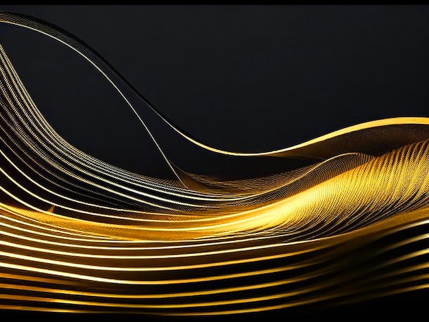 wave lines pattern smooth curve flowing dynamic gold gradient light