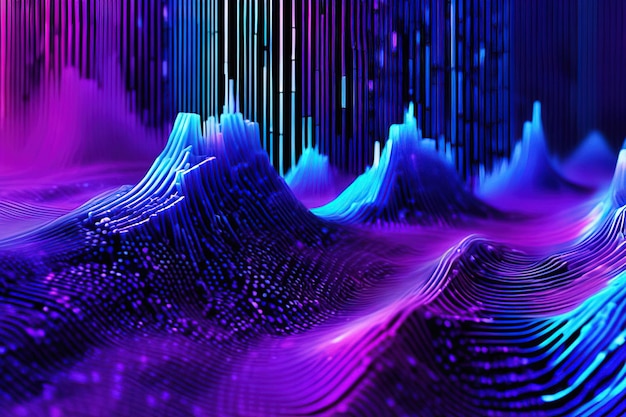 Photo wave liquid abstract background technology 3 d illustration