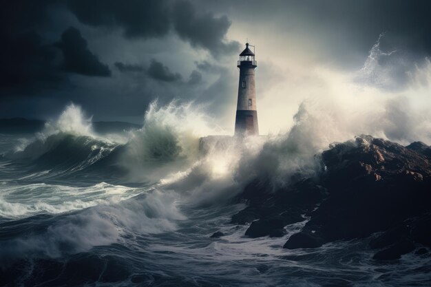 Wave nature sky wind sea weather seascape lighthouse water storm