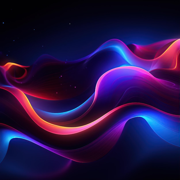 wave neon abstract wallpaper