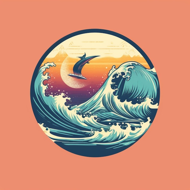 The wave in the ocean