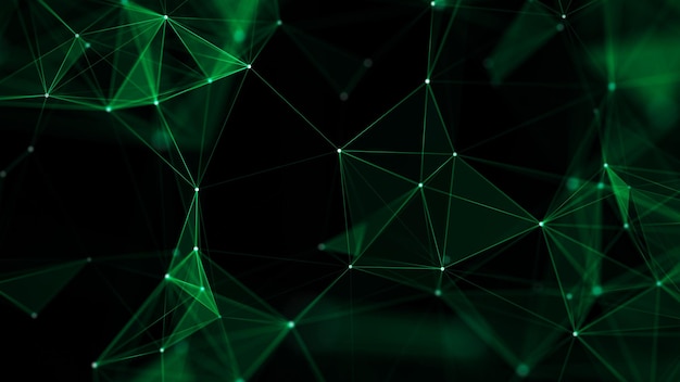Wave of particles Abstract achtergrond met een dynamische golf Big data Vector illustratie