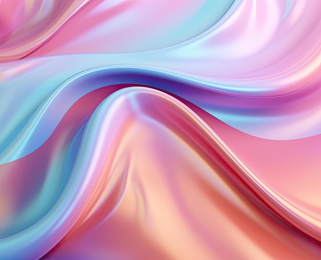 wave organic abstract minimalist smooth metallic colorful gradient fluid