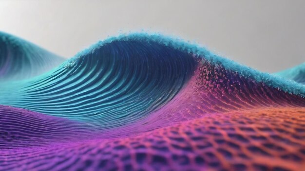 A wave of particles futuristic dot wave on white background dynamic wave wave 3d