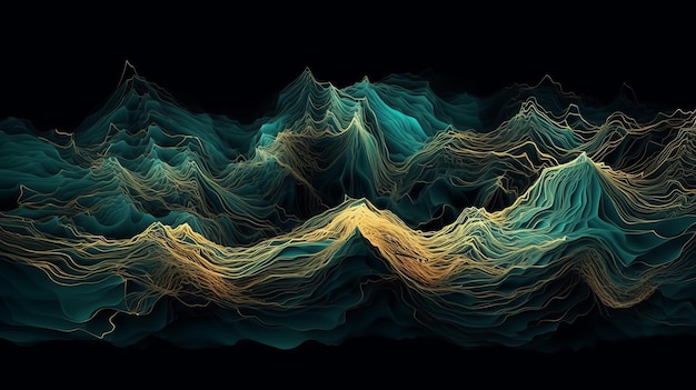 Wave pattern abstract background Generative AI