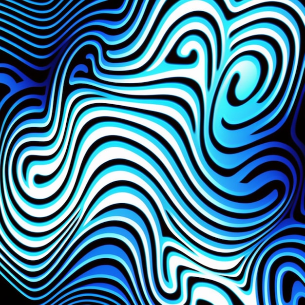 wave pattern, blue and white