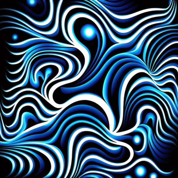 wave pattern blue and white