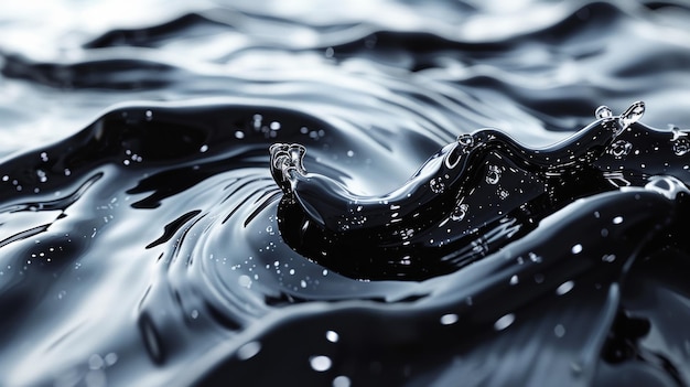 Wave pattern on dark water surface