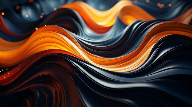 Wave pattern sound fills the abstract backdrop