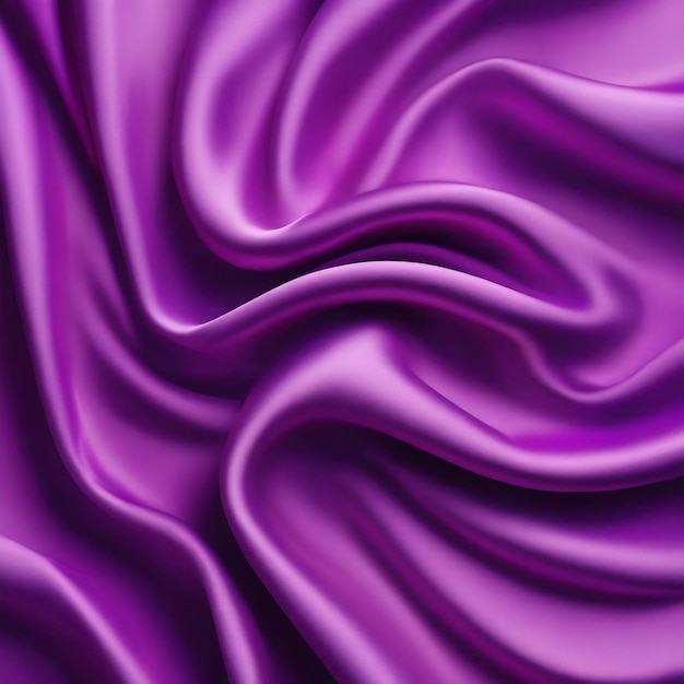 Wave of purple silk as background