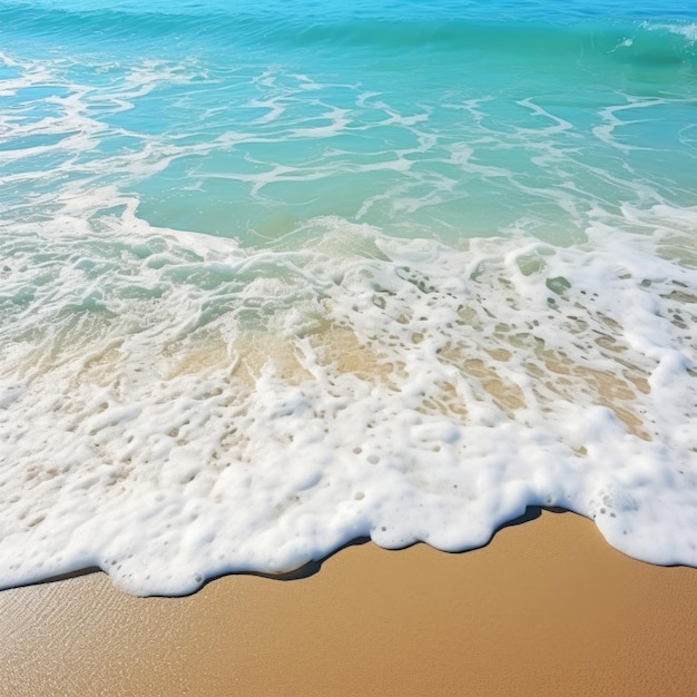 Photo wave on the sand beach background