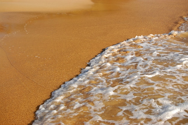Foto onda sulla sabbia