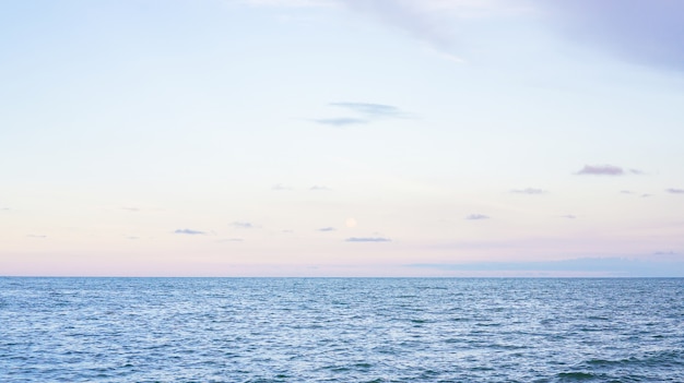 Wave in the sea and clear sky.