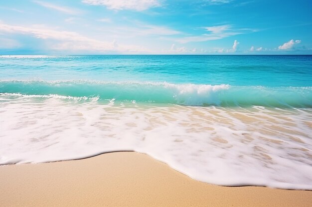 Wave of sea on the sand beach