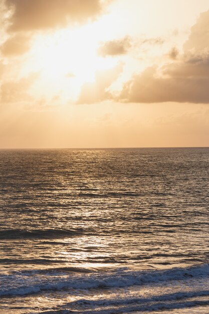 Wave of the sea on the sand beach