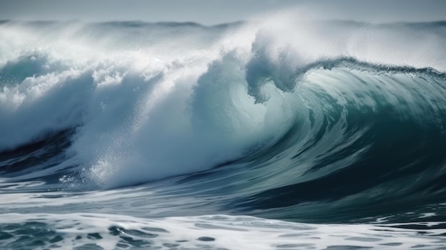 A wave that has the word ocean on it